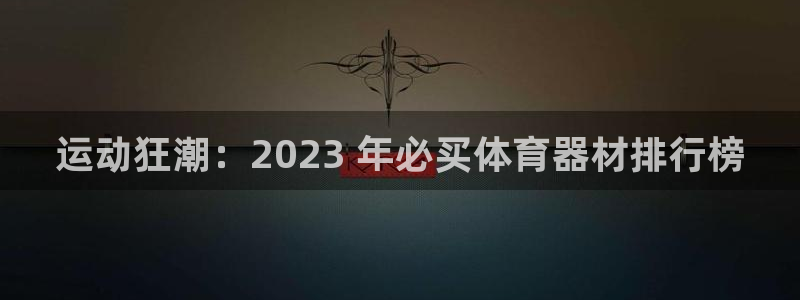 耀世平台代理怎么做的：运动狂潮：2023 年必买体育器材排行